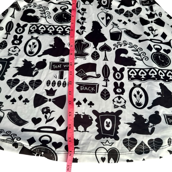NWT! Disney Alice in Wonderland Icons Mini Dress White & Black | Women’s Medium - Picture 4 of 12
